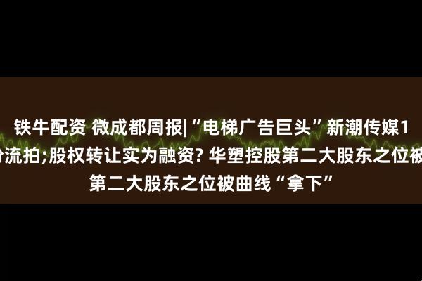 铁牛配资 微成都周报|“电梯广告巨头”新潮传媒1122万股股份流拍;股权转让实为融资? 华塑控股第二大股东之位被曲线“拿下”